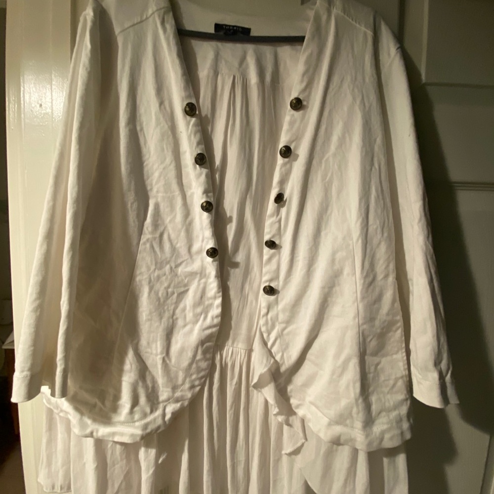 White Denim Blazer